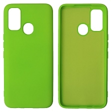 Чехол накладка NANO для TECNO Spark 7, силикон, бархат, цвет ярко зеленый
