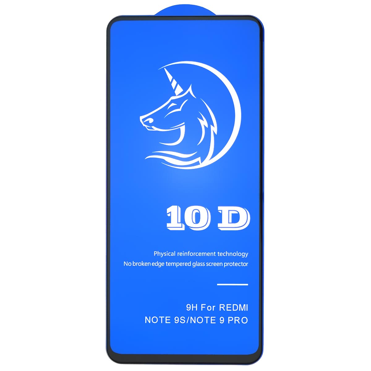 Защитное стекло 10D для XIAOMI Redmi Note 9S, Note 9 Pro, цвет окантовки черный