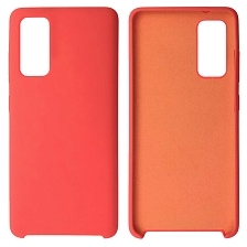 Чехол накладка Silicon Cover для SAMSUNG Galaxy S20FE, силикон, бархат, цвет коралловый Чехол накладка Silicon Cover для SAMSUNG Galaxy S20FE, силикон, бархат, цвет коралловый