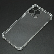 Чехол накладка для APPLE iPhone 14 Pro Max (6.7"), защита камеры, усиленные края, силикон, прозрачный