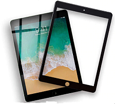 Защитное стекло 5D FULL GLUE для APPLE iPad Pro 2018 (11.0") (A1980, A2013, A1934), цвет канта черный.