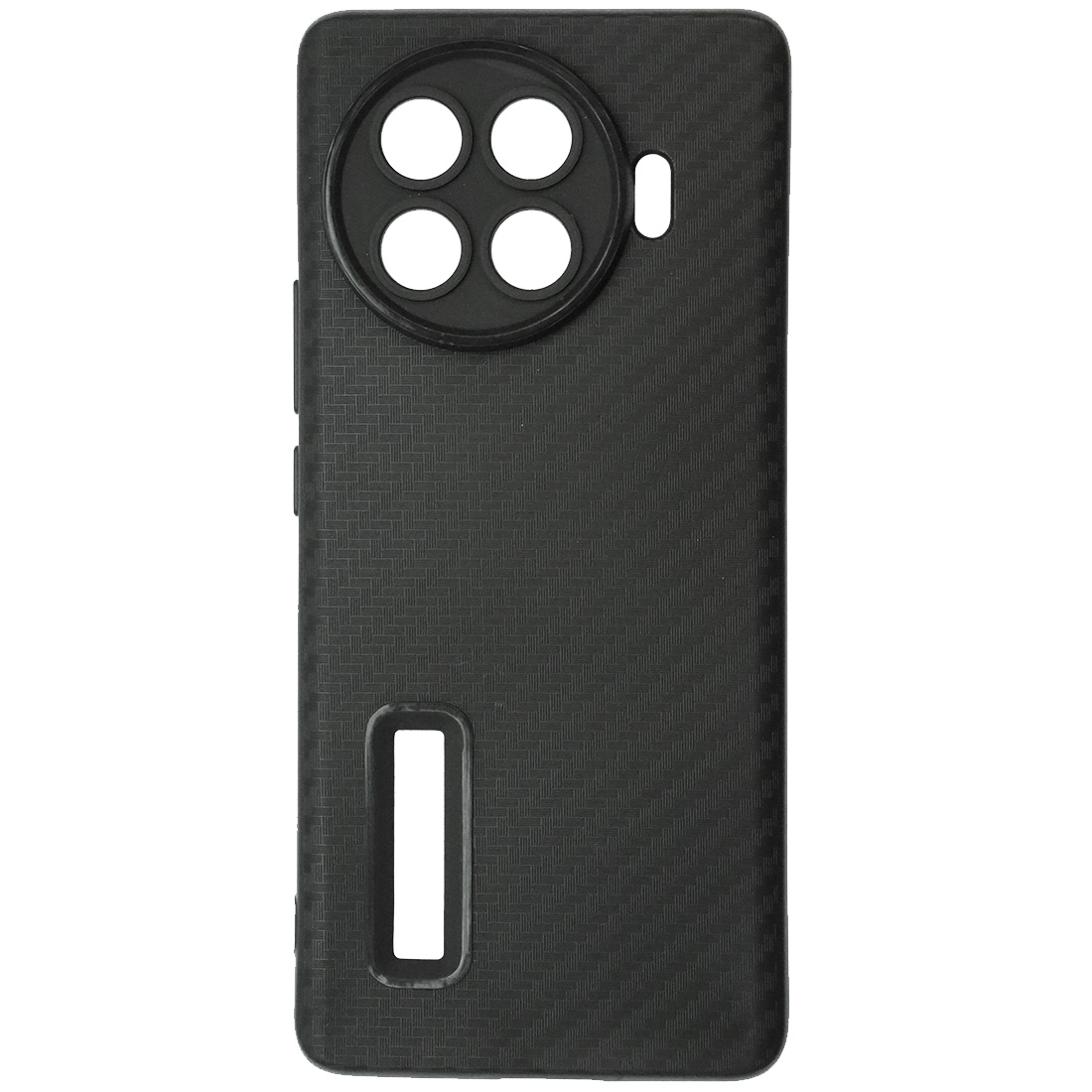 Чехол накладка для TECNO Spark 20 Pro Plus, защита камеры, силикон, карбон, цвет черный