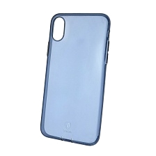 Чехол накладка BASEUS Pluggy для APPLE iPhone X, силикон, цвет прозрачно синий. Чехол накладка BASEUS Pluggy для APPLE iPhone X, силикон, цвет прозрачно синий.