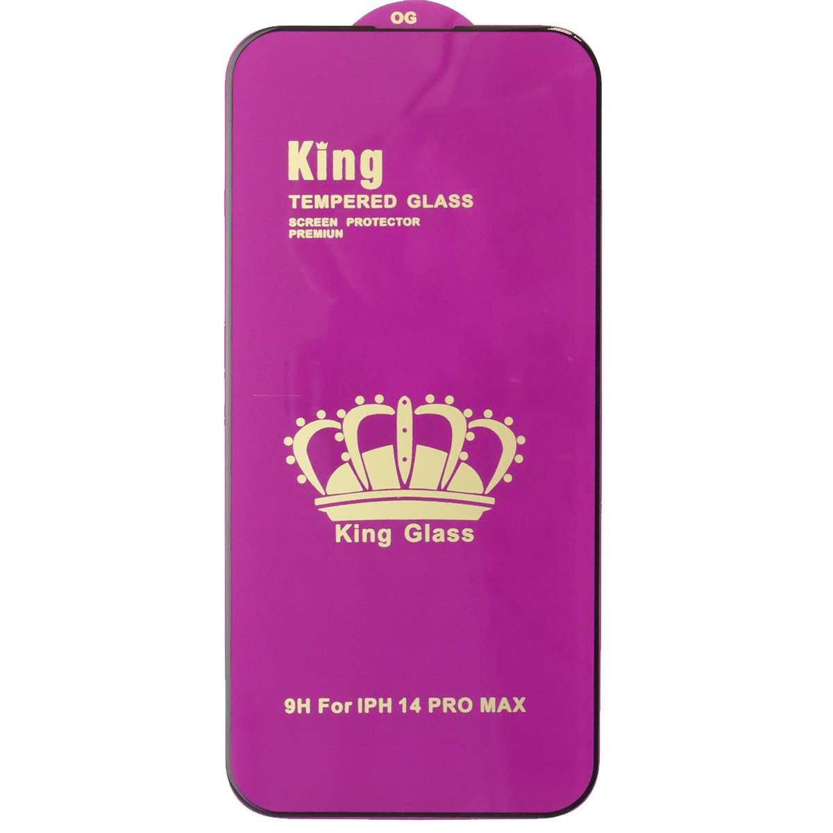 Защитное стекло 9H OG King Glass для APPLE iPhone 14 Pro Max (6.7), цвет окантовки черный