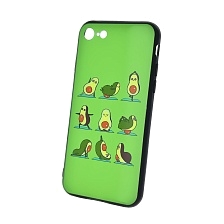 Чехол накладка для APPLE iPhone 7, iPhone 8, iPhone SE 2020, силикон, рисунок Авокадо Зарядка.