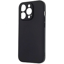 Чехол накладка для APPLE iPhone 14 Pro, силикон, защита камеры, цвет черный