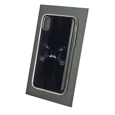 Чехол накладка для APPLE iPhone X, силикон, рисунок Чёрная пантера.