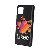 Чехол накладка для SAMSUNG Galaxy A81 (SM-AN815F), Note 10 Lite (SM-N770), силикон, рисунок Likee Black.
