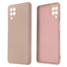 Чехол накладка NANO для SAMSUNG Galaxy A12 (SM-A125), M12 (SM-M127F), силикон, бархат, цвет розовый песок