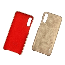 Чехол накладка X-Level VINTAGE для SAMSUNG Galaxy A70 (SM-A705), экокожа, силикон, цвет золотистый.