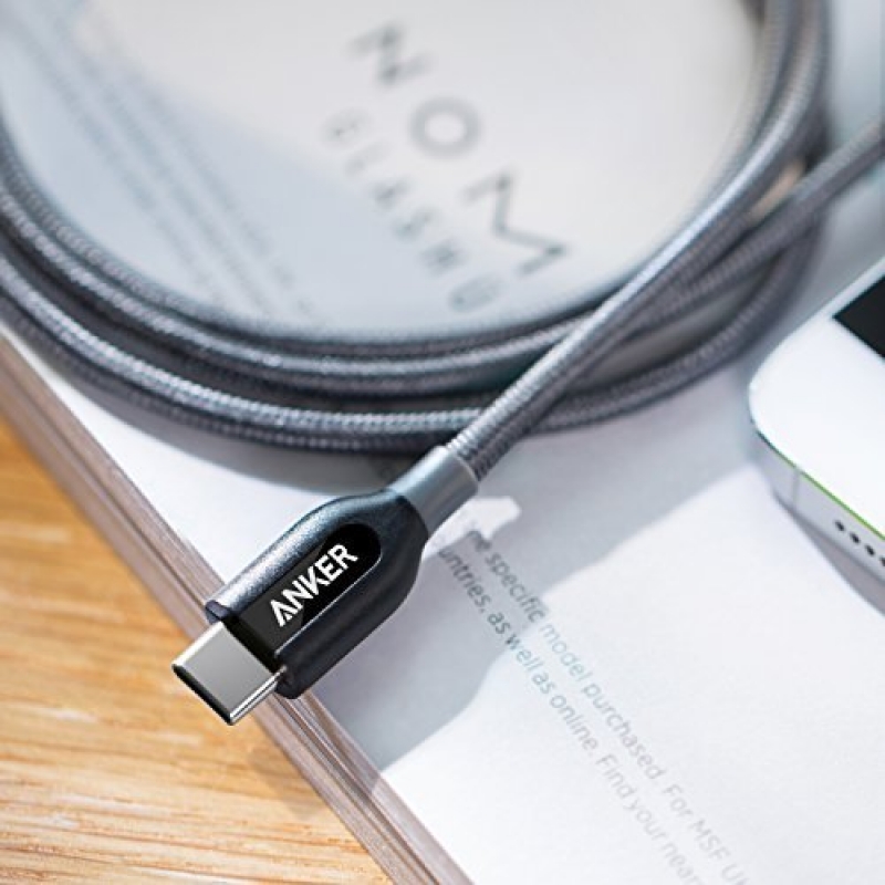 Кабель Anker powerline+ USB-C to С 2.0 серый кевлар нейлон 0 Anker A8187HA1.