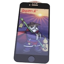 Защитное стекло Super-A+ для APPLE iPhone 7, iPhone 8, цвет окантовки черный