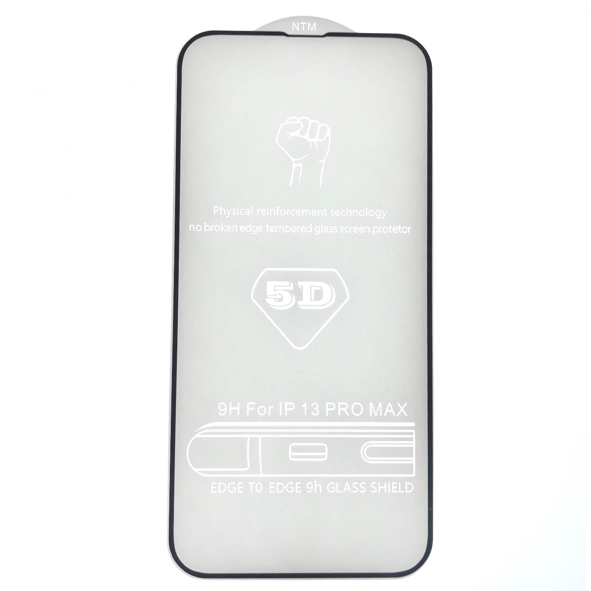 Защитное стекло 5D для APPLE iPhone 13 Pro Max (6.7"), iPhone 14 Plus (6.7"), цвет окантовки черный