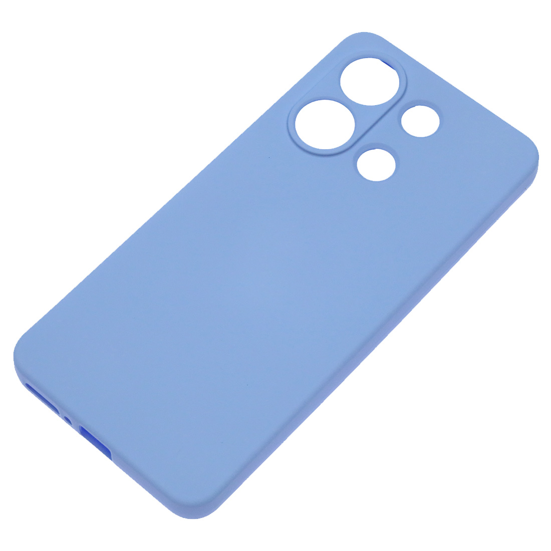 Чехол накладка NANO для XIAOMI Redmi Note 13 4G, защита камеры, силикон, бархат, цвет васильковый