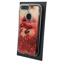 Чехол накладка TransFusion для HUAWEI Honor 9 Lite, Honor 7S, P Smart, силикон, переливашка, рисунок Красные губы