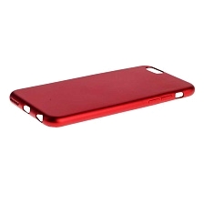 Чехол-накладка для APPLE iPhone 6/6S (5.5") силиконовая, цвет красный.