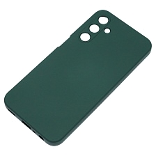 Чехол накладка NANO для SAMSUNG Galaxy A25 5G, защита камеры, силикон, бархат, цвет темно зеленый