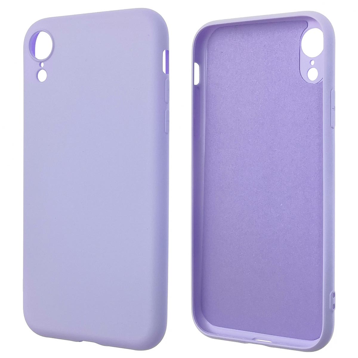 Чехол накладка NANO для APPLE iPhone XR, силикон, бархат, цвет сиреневый