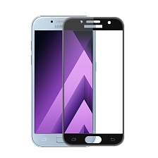 Защитное стекло 3D для SAMSUNG Galaxy А3 2017 (SM-А320) чёрный кант TIGER.