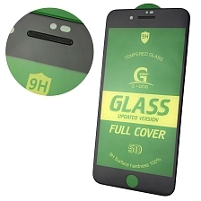 Защитное стекло 5D G-ONE для APPLE iPhone 7 Plus, iPhone 8 Plus, с сеточкой на динамике, цвет окантовки черный