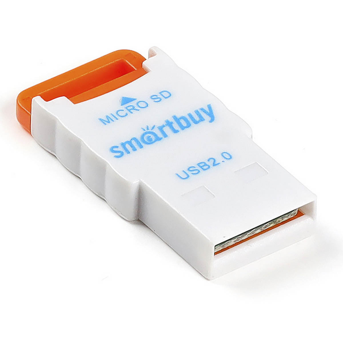 Картридер SMARTBUY SBR-707 MicroSD, цвет бело оранжевый