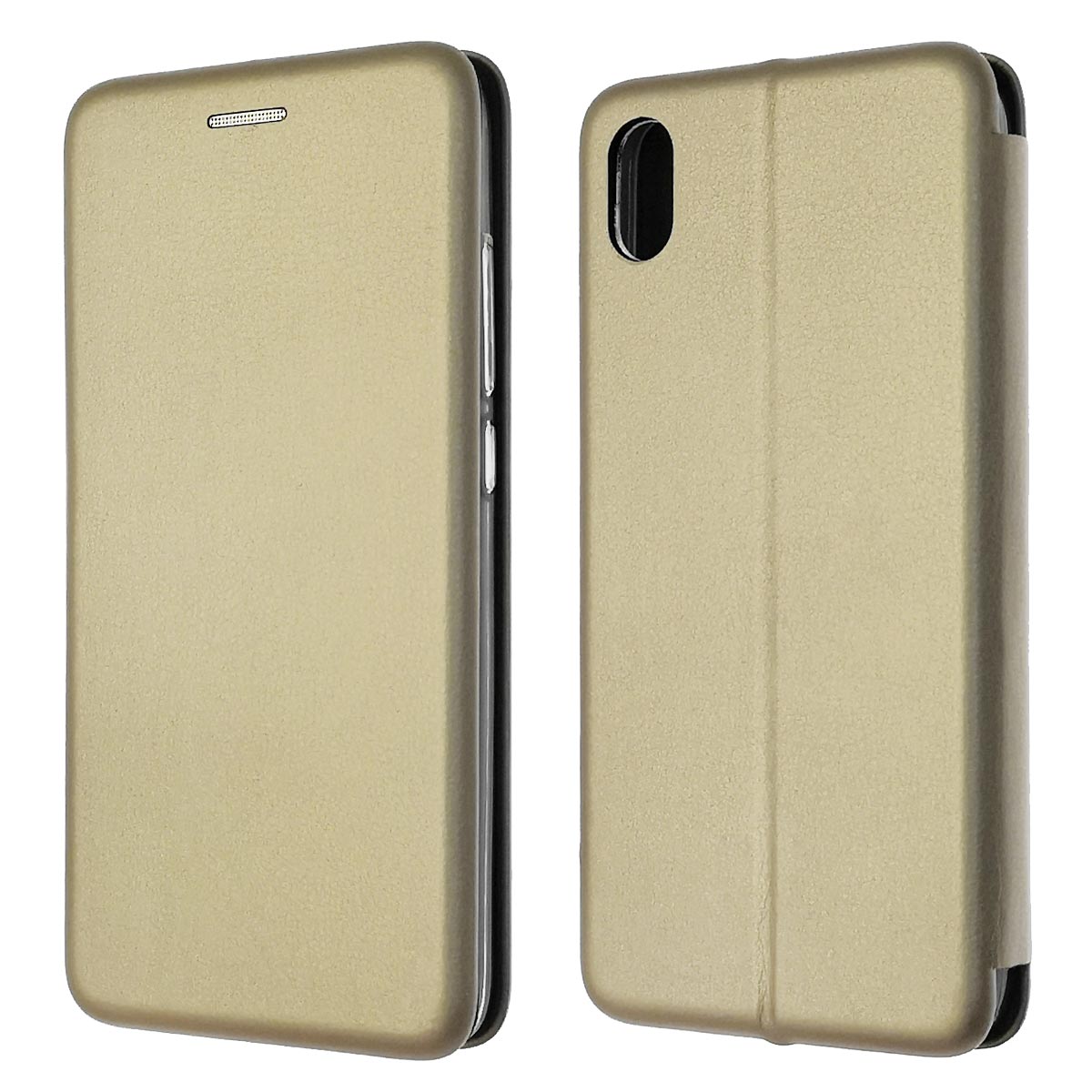 Чехол книжка STYLISH для XIAOMI Redmi 7A, экокожа, визитница, цвет золотистый Чехол книжка STYLISH для XIAOMI Redmi 7A, экокожа, визитница, цвет золотистый