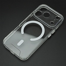 Чехол накладка SPACE для APPLE iPhone 17 Pro, Magsafe, защита камеры, пластик, силикон, прозрачный