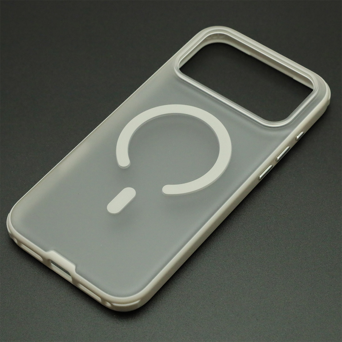 Чехол накладка NEW с поддержкой Magsafe для APPLE iPhone 17 Pro Max, iPhone 18 Pro Max, матовый, силикон, пластик, цвет прозрачно серый