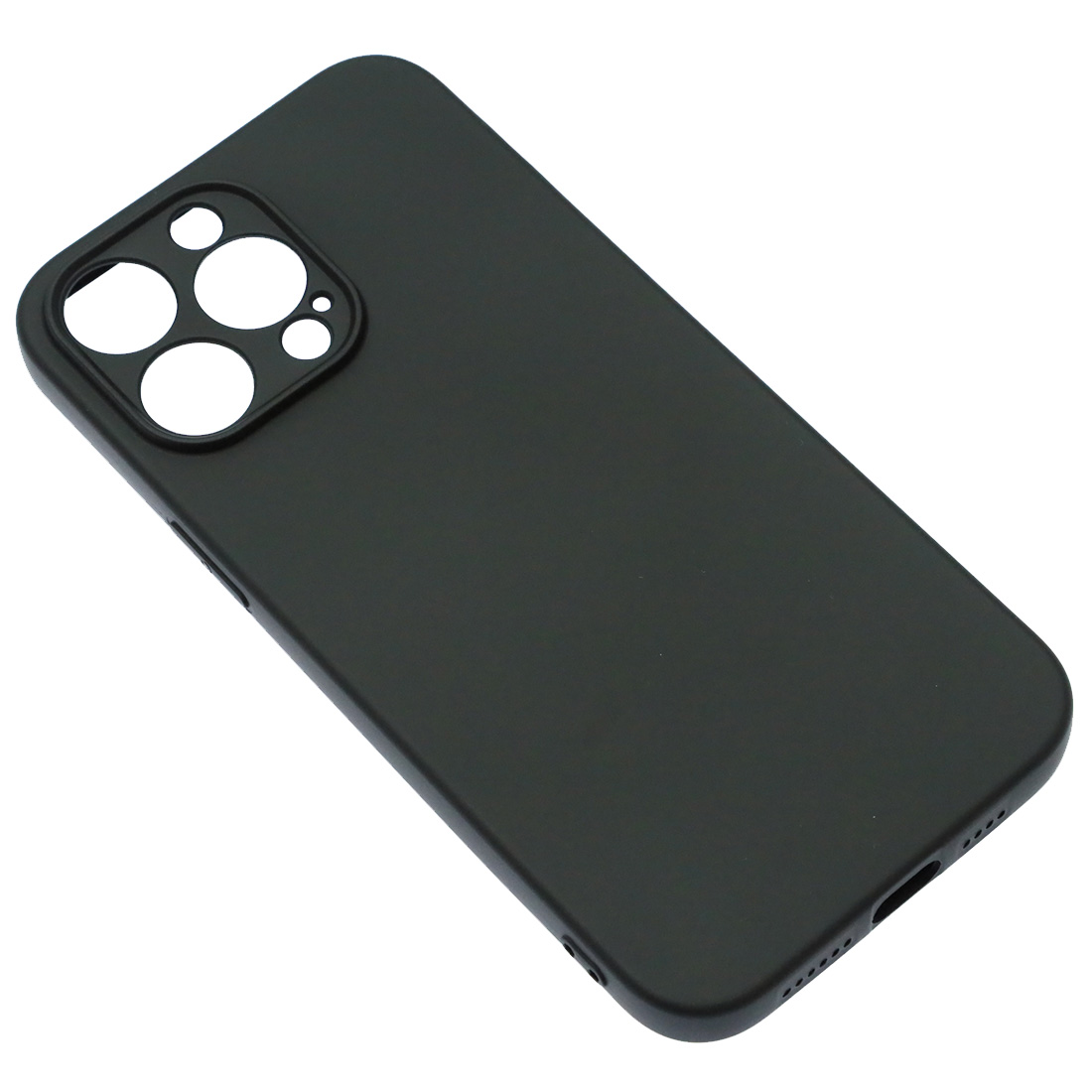 Чехол накладка NANO для APPLE iPhone 14 Pro Max (6.7"), защита камеры, силикон, бархат, цвет черный Чехол накладка NANO для APPLE iPhone 14 Pro Max (6.7"), защита камеры, силикон, бархат, цвет черный