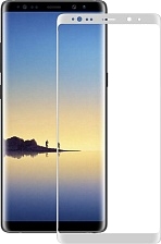 Защитное стекло 4D для Samsung NOTE 8 /картон.упак./ белый.