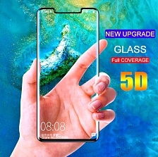 Защитное стекло 5D Nano Antishock для HUAWEI Mate 20 Pro, цвет канта чёрный MONARCH.