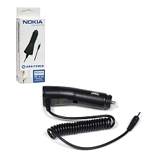АЗУ (автомобильное зарядное устройство) Nokia 6101, витой кабель, цвет черный