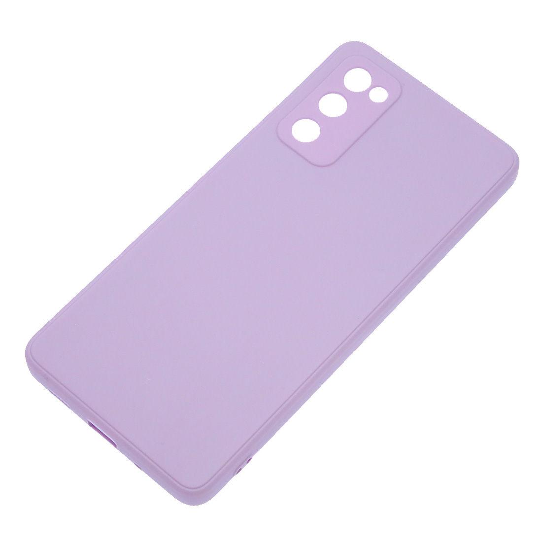 Чехол накладка для SAMSUNG Galaxy S20 FE, силикон, бархат, цвет сиреневый