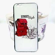 Чехол накладка BRF для APPLE iPhone 6, 6G, 6S, силикон, рисунок Рюкзак и ботинки.
