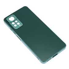 Чехол накладка для XIAOMI Redmi Note 12 Pro 4G, защита камеры, силикон, пластик, цвет темно зеленый