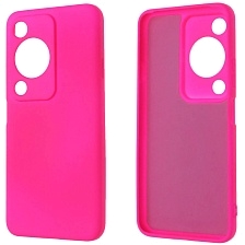 Чехол накладка NANO для HUAWEI NOVA Y72, защита камеры, силикон, бархат, цвет фуксия