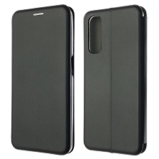 Чехол книжка STYLISH для Realme 7, экокожа, визитница, цвет черный