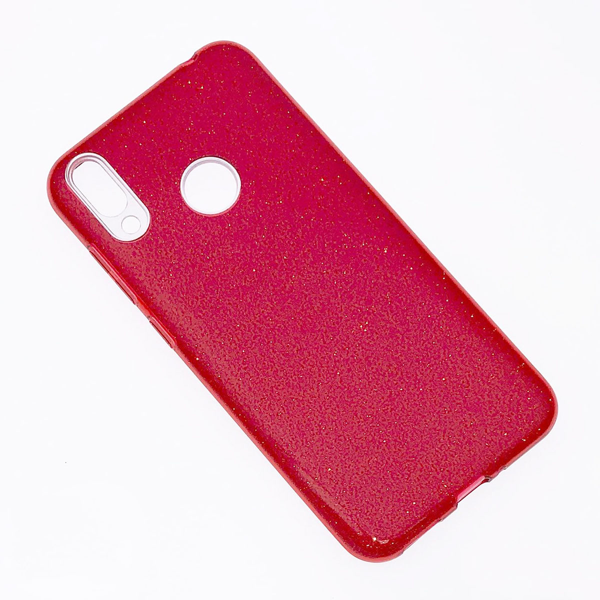 Чехол накладка Shine для HUAWEI Honor 8C, силикон, блестки, цвет красный