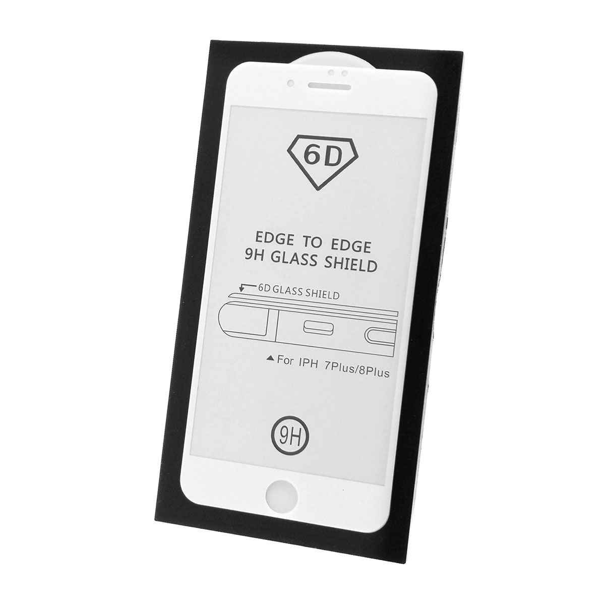 Защитное стекло 6D G-Rhino для APPLE iPhone 7 Plus, iPhone 8 Plus, цвет окантовки белый.