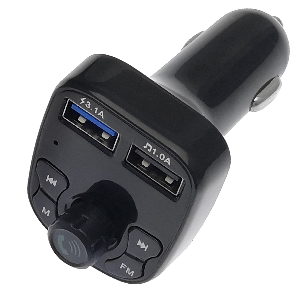 FM-модулятор X16, 2 USB, MP3, 3.1A, Bluetooth 3.0, цвет черный