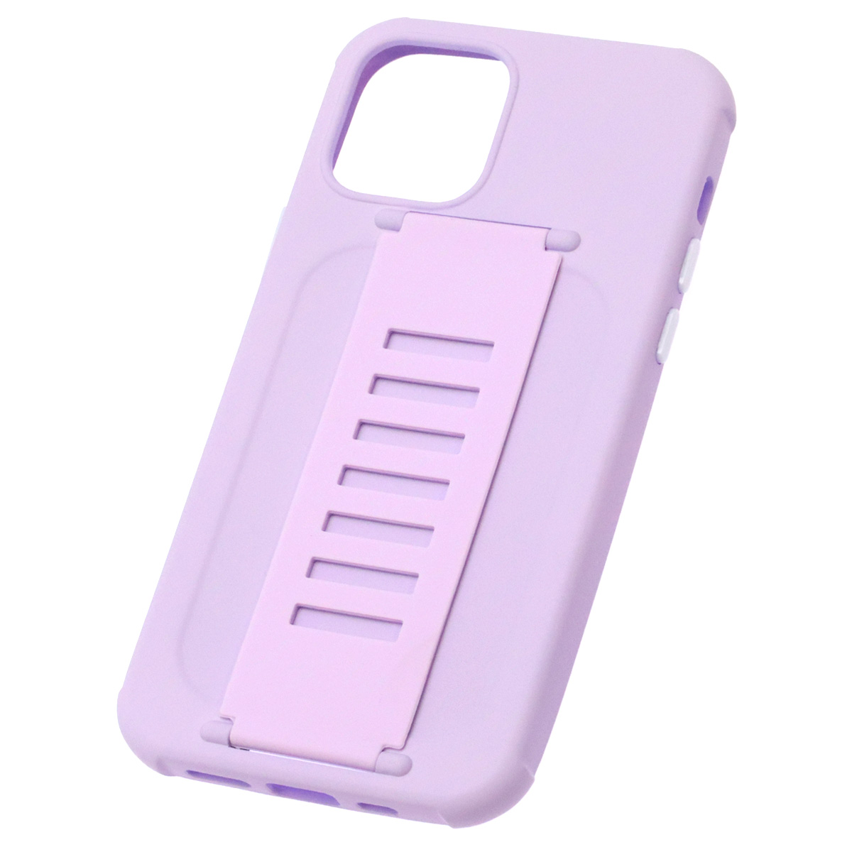 Чехол накладка LADDER NANO для APPLE iPhone 12, iPhone 12 PRO (6.1), силикон, держатель, цвет сиреневый