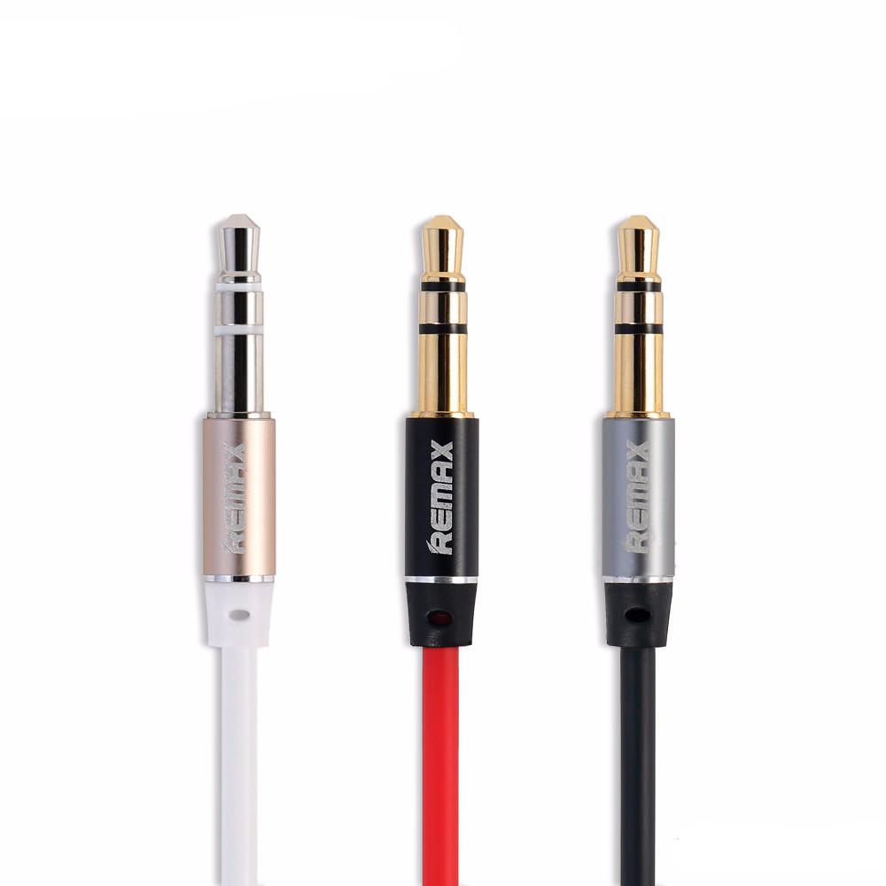 REMAX RL-L100 AUX Аудио-кабель, длина 1 метр, штекер подключения Jack 3.5 мм, цвет черный.