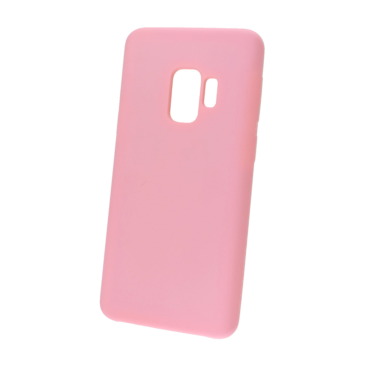 Чехол накладка Silicon Cover для SAMSUNG Galaxy S9 (SM-G960), силикон, бархат, цвет светло розовый.