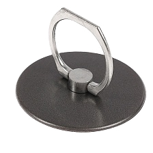 Кольцо держатель, подставка для смартфона, металл, круглая основа, цвет черный.