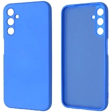 Чехол накладка NANO для SAMSUNG Galaxy A24, защита камеры, силикон, бархат, цвет голубой