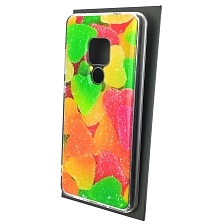 Чехол накладка для HUAWEI Mate 20, силикон, глянцевый, блестки, рисунок Мармеладки