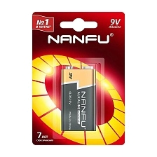 Батарейка NANFU Крона 6LR61 BL1 Alkaline 9V