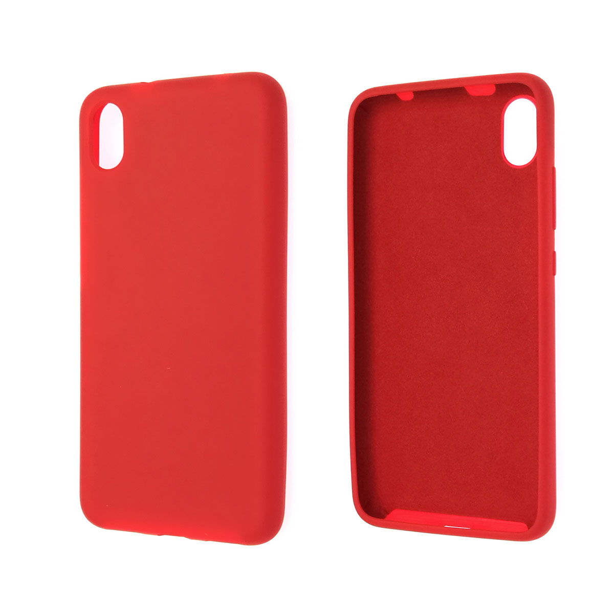 Чехол накладка Silicon Cover для XIAOMI Redmi 7A, силикон, бархат, цвет красный.