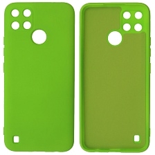 Чехол накладка NANO для Realme C21Y, C25Y, силикон, бархат, цвет ярко зеленый