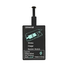 Приемник - адаптер беспроводной зарядки для смартфонов с разъемом Micro USB, цвет черный